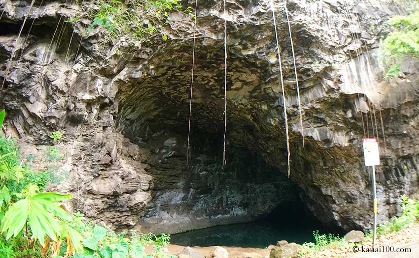 カウアイ島 Waikanaloa Wet Cave